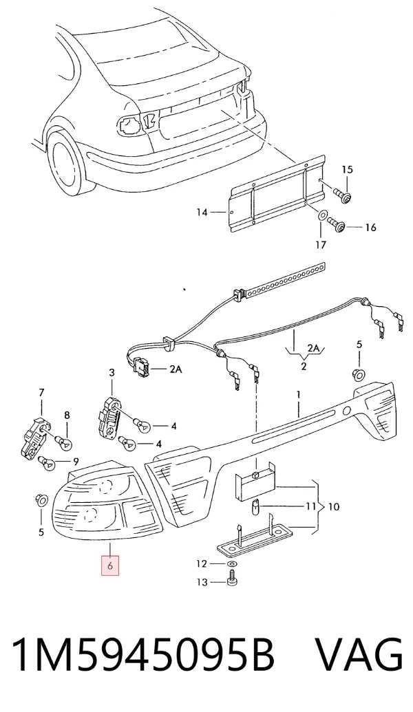 Лівий стоп Seat Toledo II