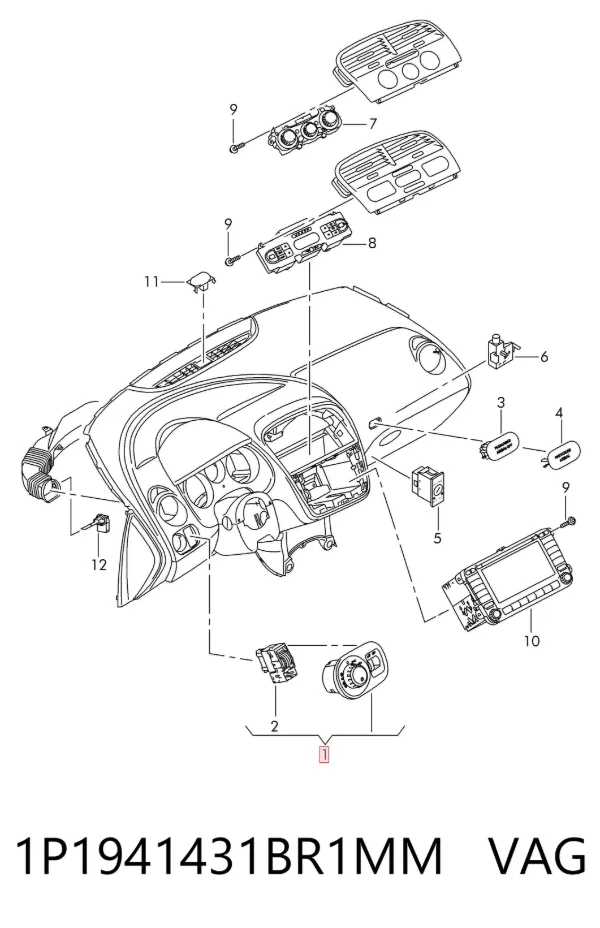  1P1941431BR1MM VAG