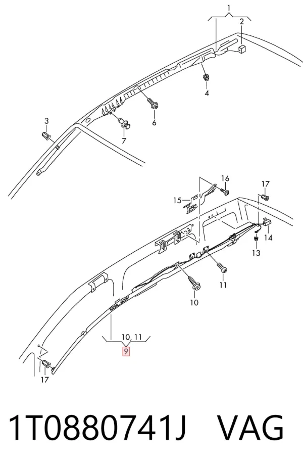 Подушка безпеки, збоку, ліва, AIRBAG 1T0880741J VAG