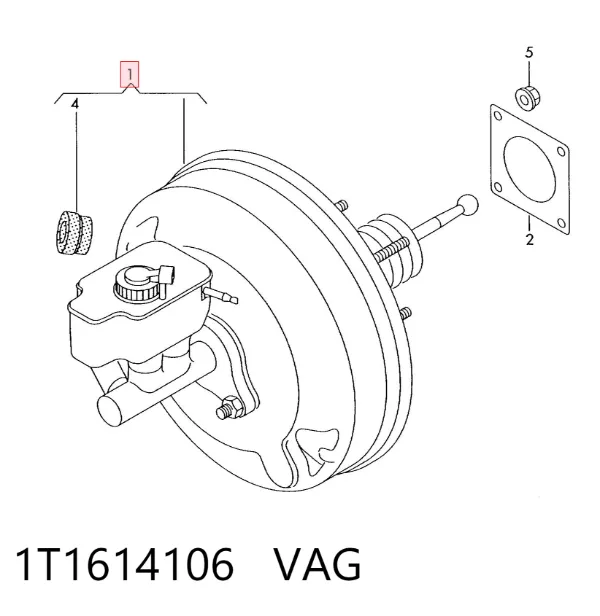 Підсилювач гальм 1T1614106 VAG