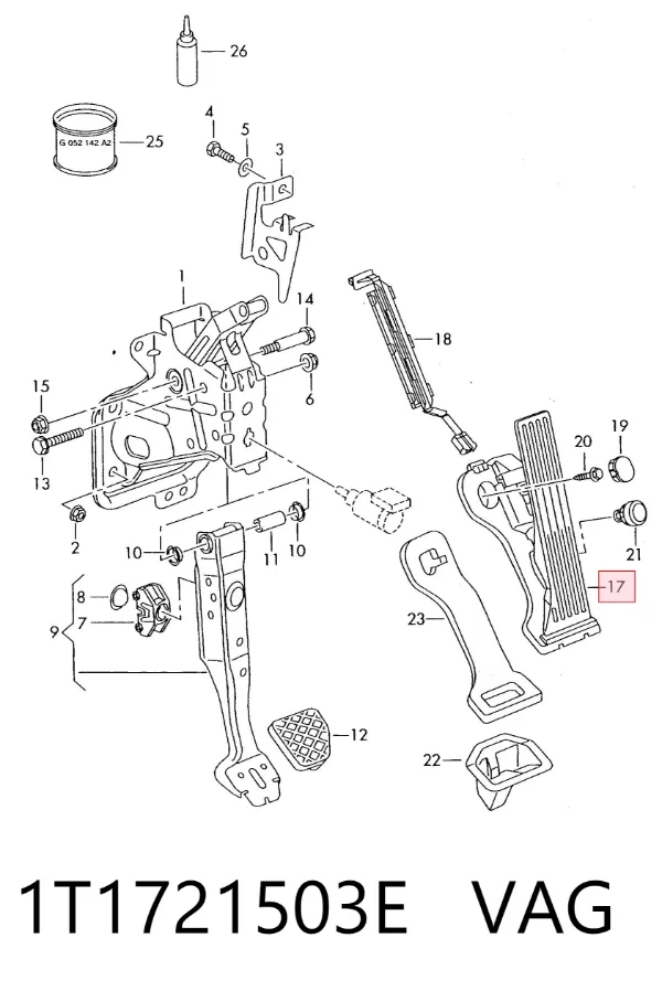 Педаль газу Volkswagen Touran I
