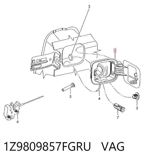 Лючок бензобака Skoda Octavia II A5