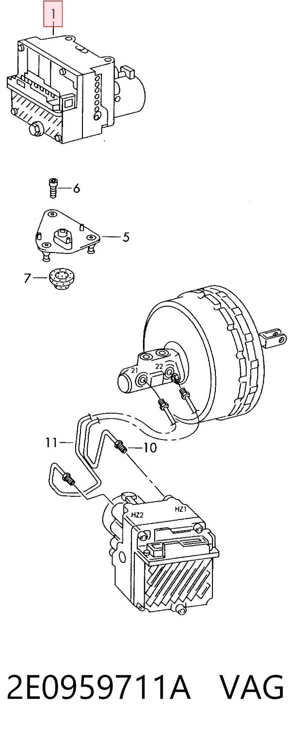 Блок АБС 2E0959711A VAG