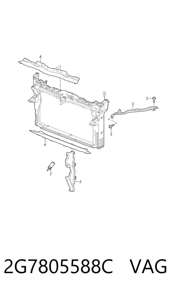 Рамка радіатора 2G7805588C VAG
