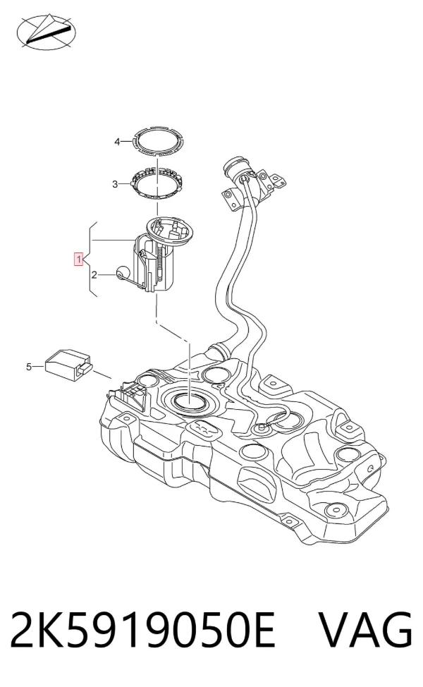 Бензонасос 2K5919050E VAG