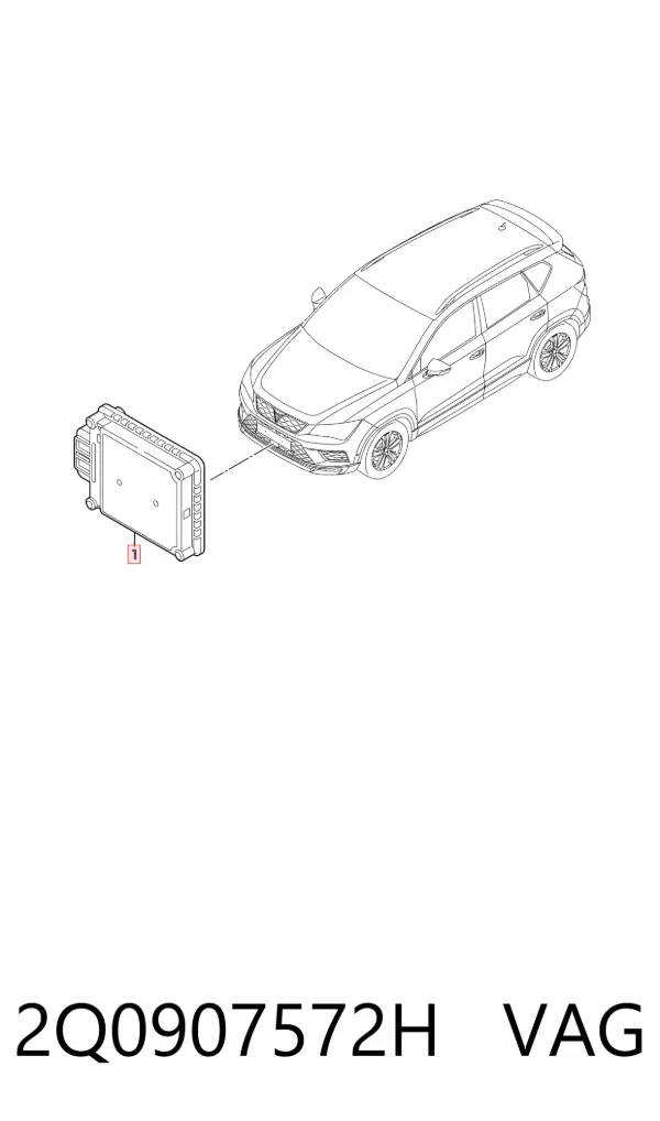 Радарний датчик дистанції 2Q0907572H VAG