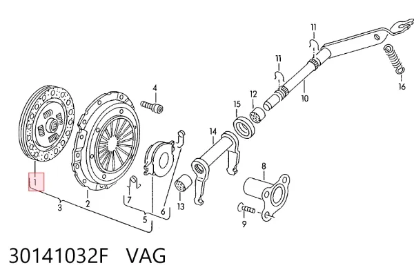 Диск зчеплення 30141032F VAG