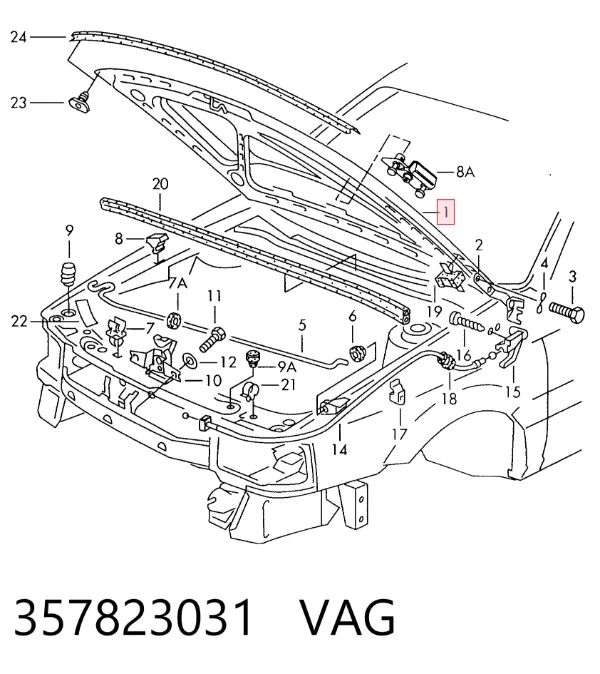 Капот 357823031 VAG