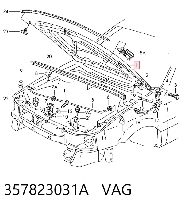 Капот 357823031A VAG