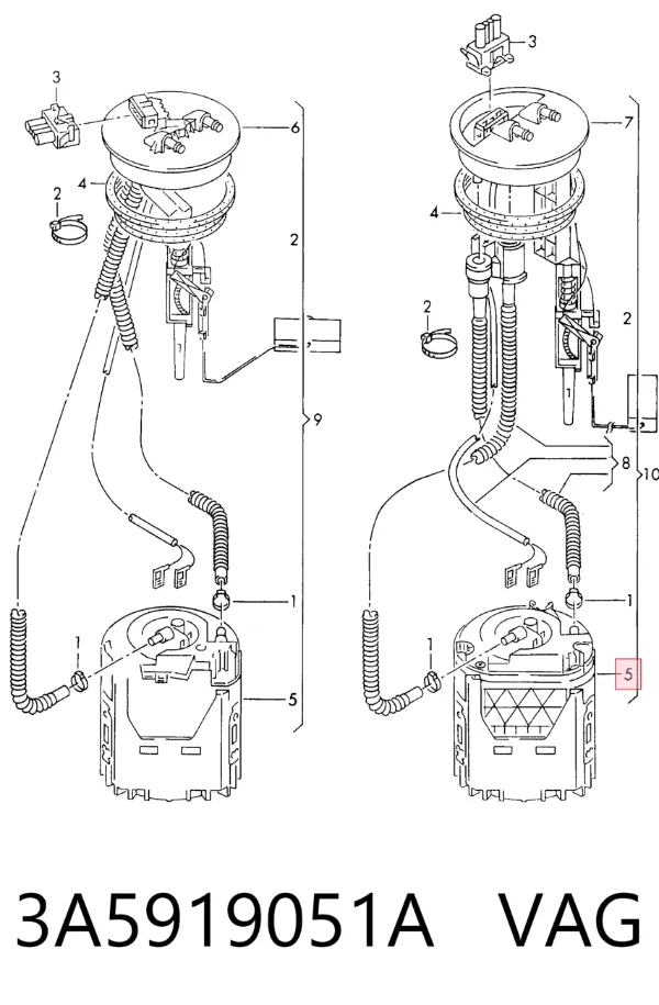 Насос паливний електричний 3A5919051A VAG