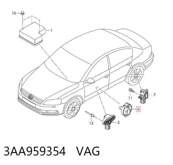 Датчик удару 3AA959354 VAG