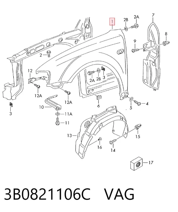 Крила 3B0821106C VAG