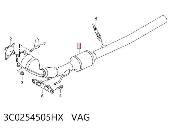 Каталізатор 3C0254505HX VAG