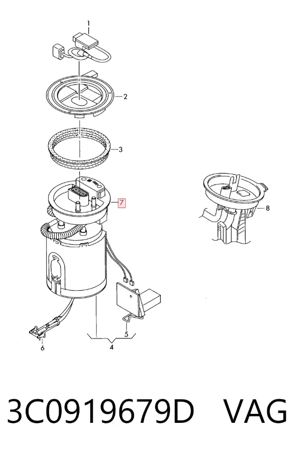 Корпус паливного фільтра 3C0919679D VAG