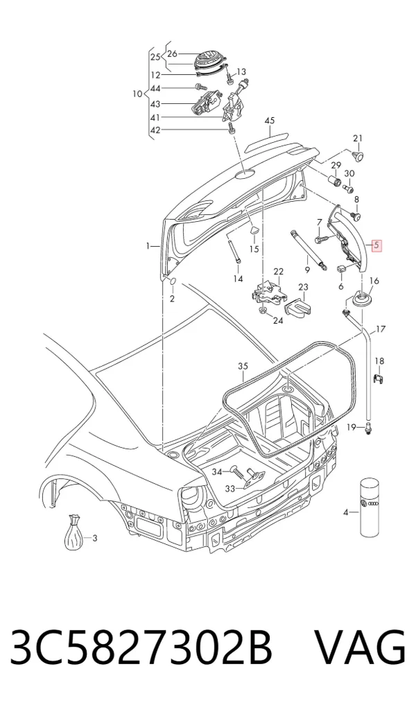 Петля кришки багажника 3C5827302B VAG