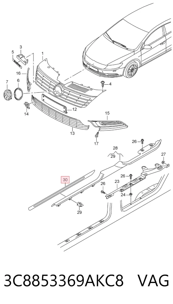  3C8853369AKC8 VAG