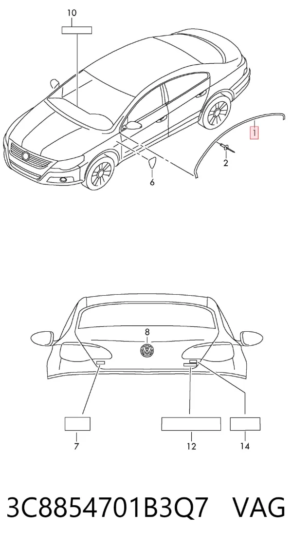  3C8854701B3Q7 VAG