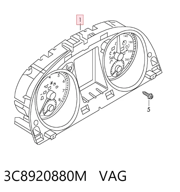 Приладова дошка-щиток приладів 3C8920880M VAG