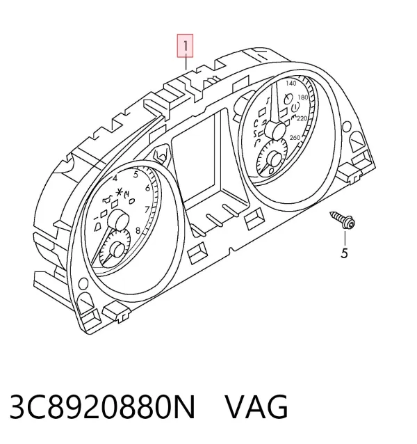 Приладова дошка-щиток приладів 3C8920880N VAG