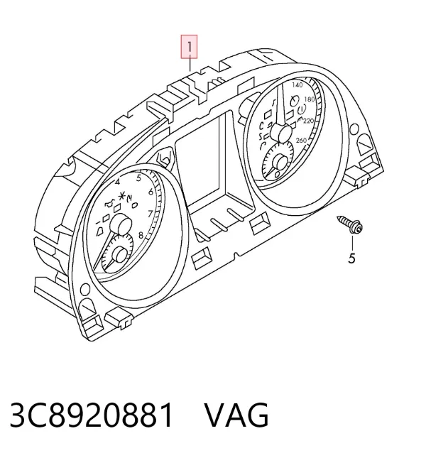 Приладова дошка-щиток приладів 3C8920881 VAG