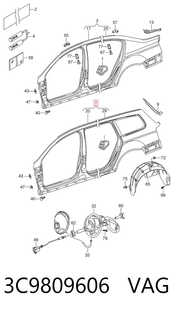  3C9809606 VAG