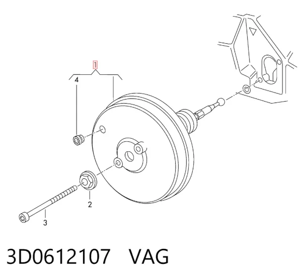 Підсилювач гальм 3D0612107 VAG