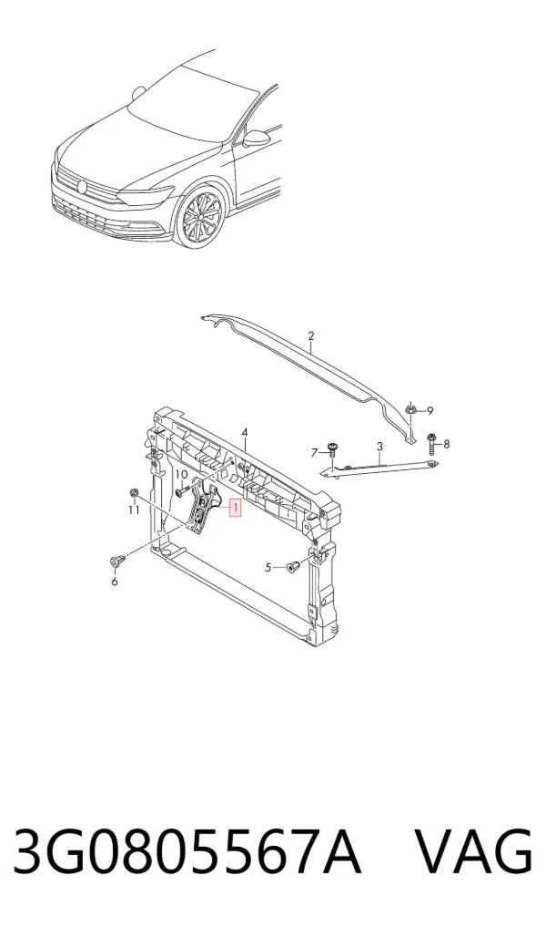 Кронштейн замку капоту 3G0805567A VAG