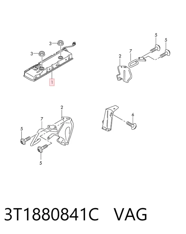 Подушка безпеки, водійська, AIRBAG, захисту колін 3T1880841C VAG