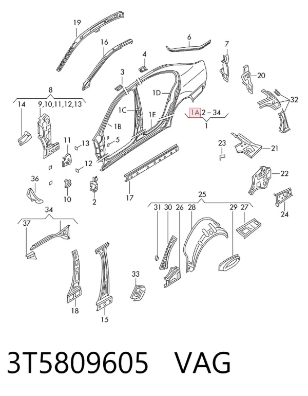  3T5809605 VAG