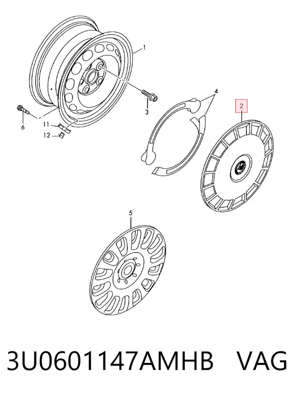 Ковпаки 3U0601147AMHB VAG