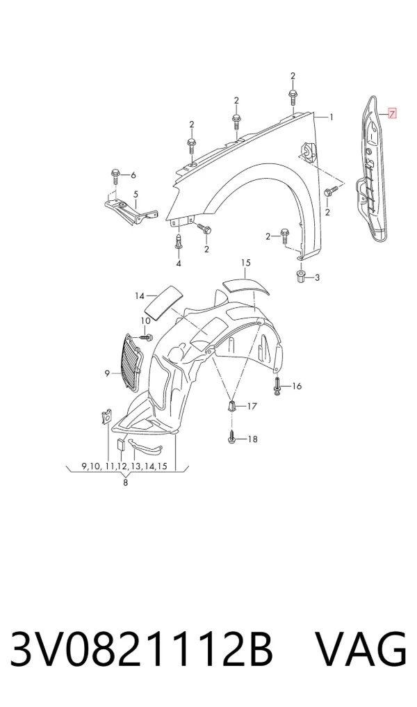  3V0821112B VAG