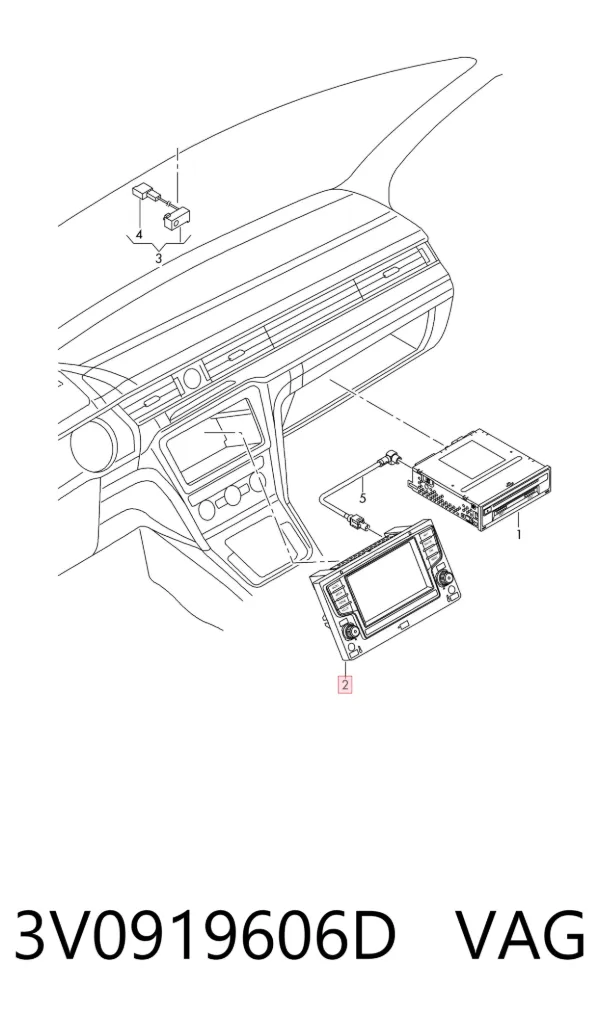 Дисплей багатофункціональний 3V0919606D VAG