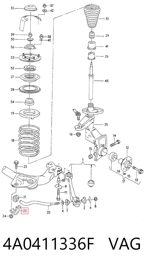  4A0411336F VAG