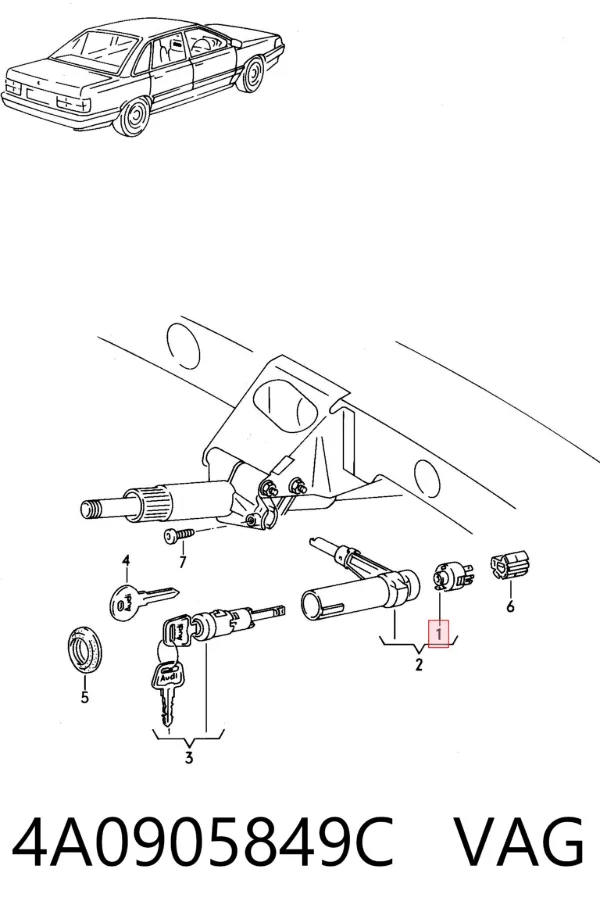 Контактна група 4A0905849C VAG