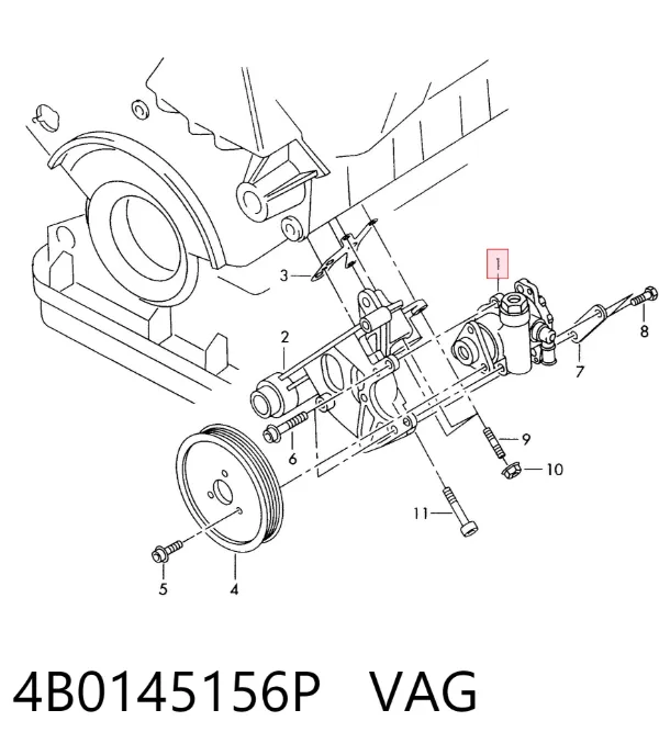 Насос ГУР 4B0145156P VAG