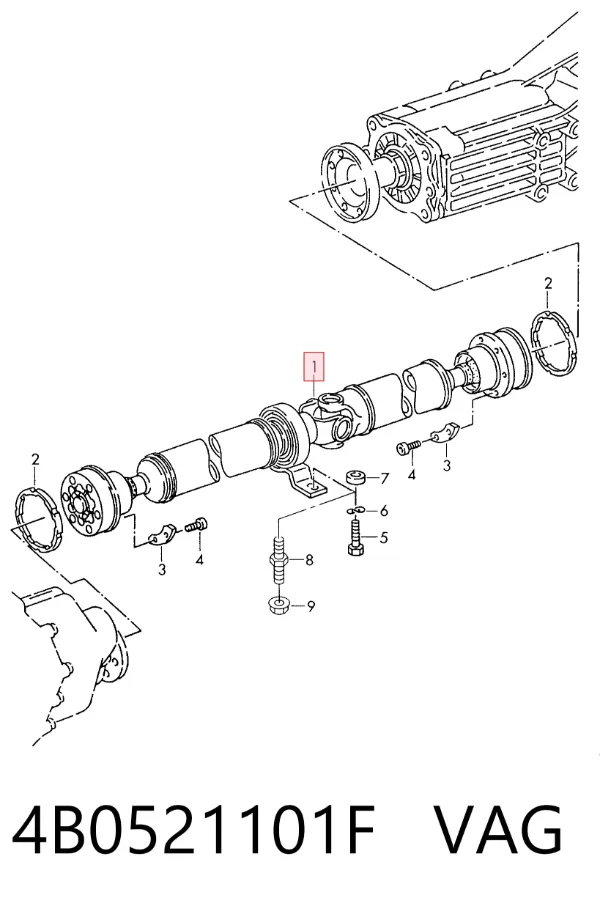 Кардан задній 4B0521101F VAG