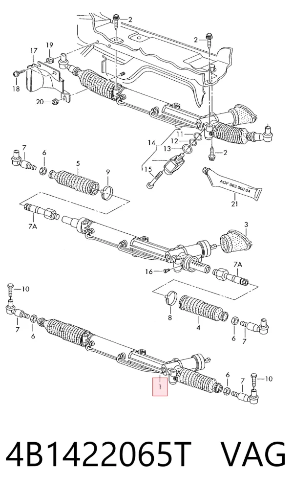 Рульова рейка 4B1422065T VAG