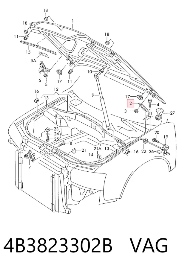 Петля кришки багажника 4B3823302B VAG