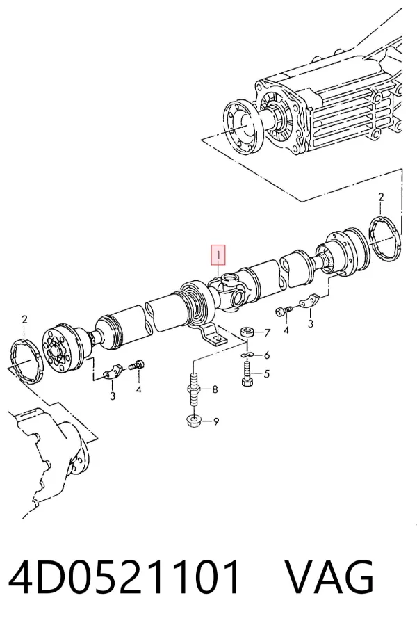 Кардан задній 4D0521101 VAG