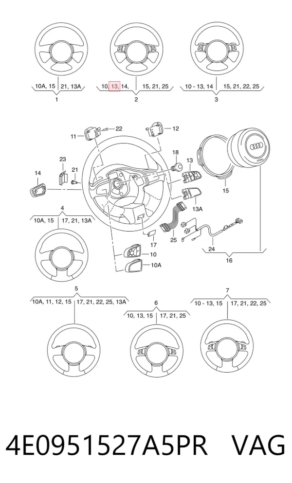  4E0951527A5PR VAG