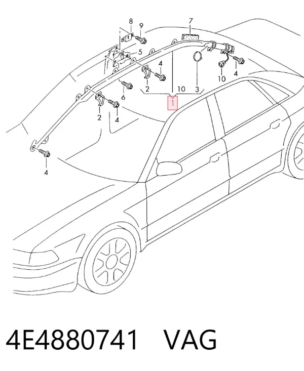 Подушка безпеки, збоку, ліва, AIRBAG 4E4880741 VAG