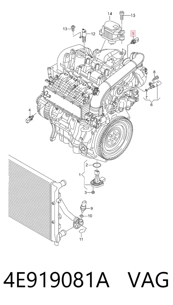 Датчик тиску масла 4E919081A VAG