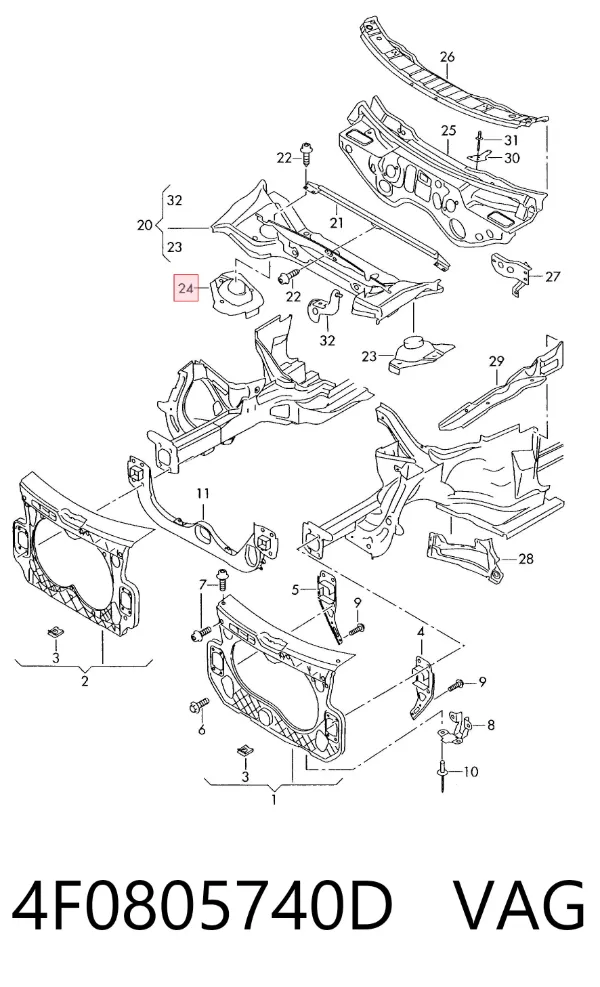  4F0805740D VAG