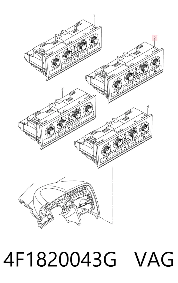 Блок управління кондиціонером 4F1820043G VAG