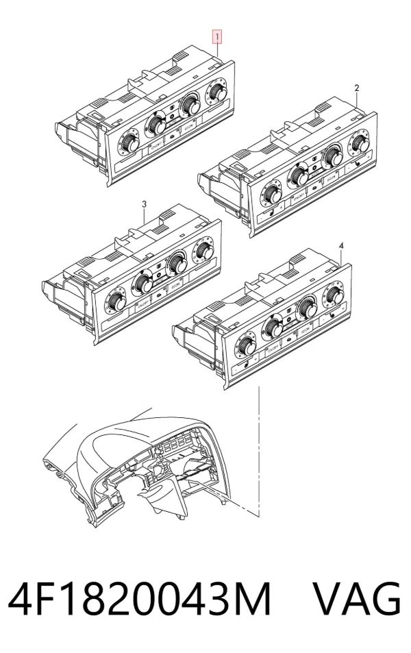 Блок управління кондиціонером 4F1820043M VAG