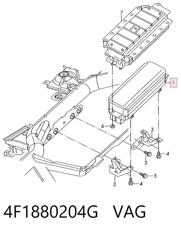 Подушка безпеки, пасажирська, AIRBAG 4F1880204G VAG