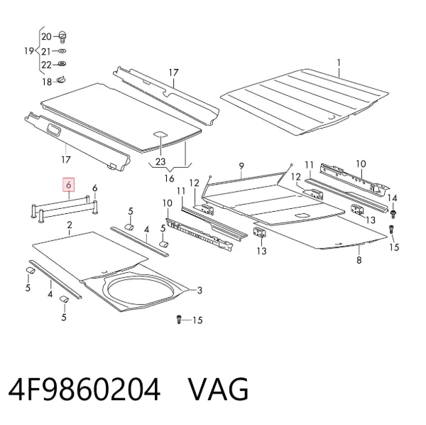 Органайзер багажника, фіксатор багажу 4F9860204 VAG