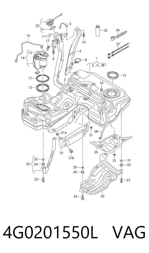 Пробка бензобаку 4G0201550L VAG