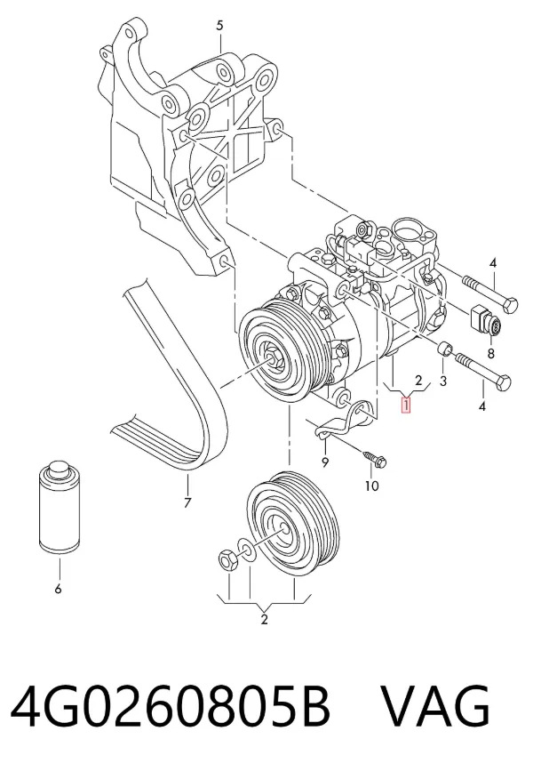 Компресор кондиціонера 4G0260805B VAG