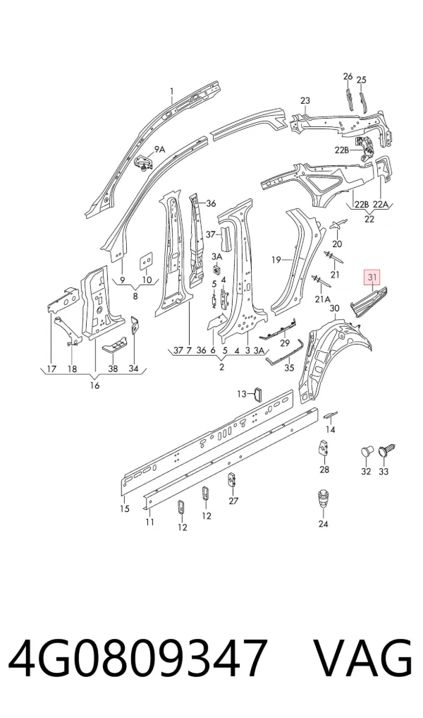  4G0809347 VAG